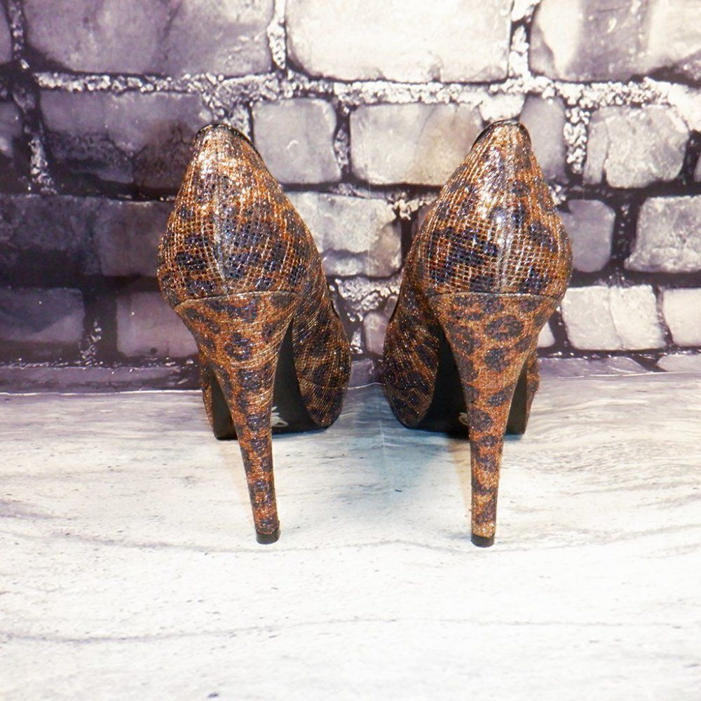 Nine West sparkle animal print stilleto heels - Picture 4 of 4